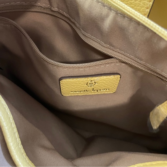 Nanette Lepore Large Yellow Faux Leather Purse - Picture 9 of 9